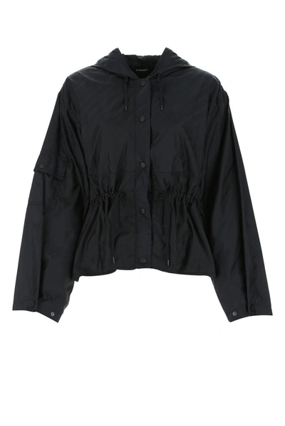 Shop Givenchy Chain Hooded Windbreaker In Black