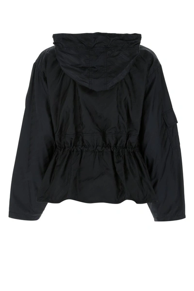 Shop Givenchy Chain Hooded Windbreaker In Black