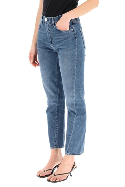 Shop Totême Twisted Seam Jeans In Blue