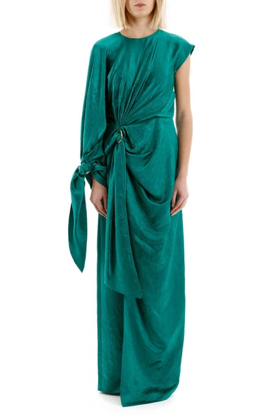 Shop Sies Marjan Asymmetric Sleeve Maxi Dress In Green