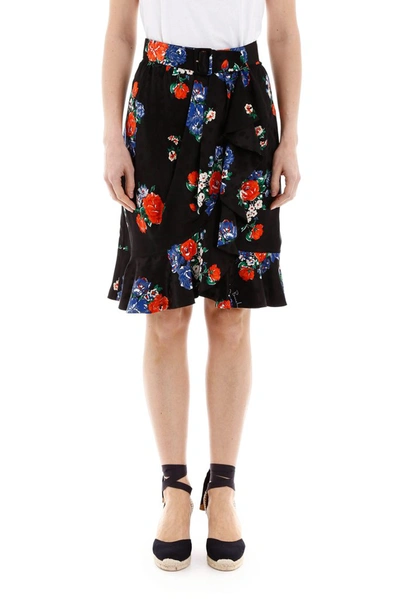 Shop Tory Burch Floral Printed Skirt In Multi