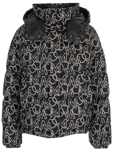 Shop Moncler Daos Monogram Down Jacket In Black