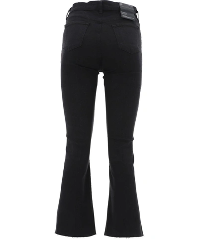 Shop J Brand Selena Cropped Flare Jeans In Black
