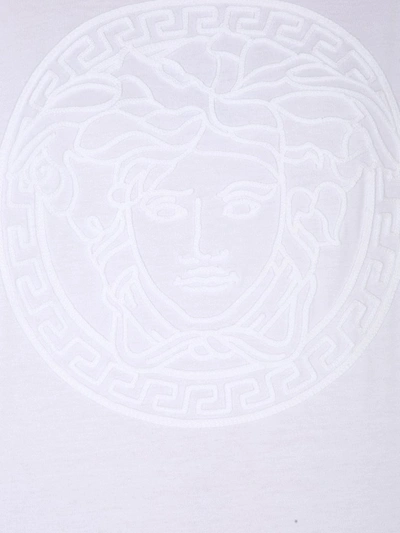 Shop Versace Medusa Embroidered T In White