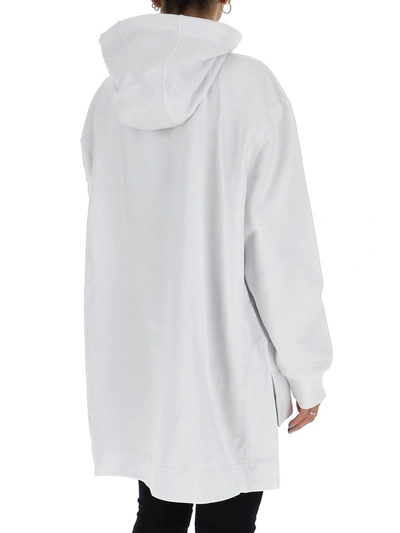 Shop Burberry Oversized Hoodie In White