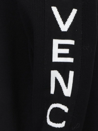 Shop Givenchy Logo Knitted Sweater In Black