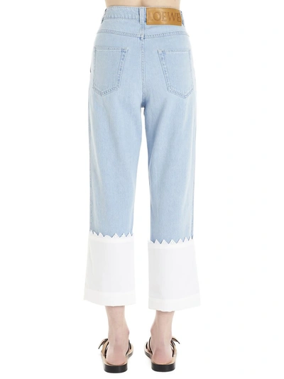 Shop Loewe Flared Cropped Jeans In Blue