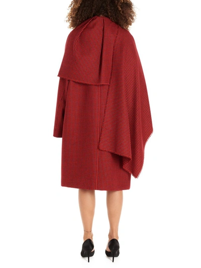 Shop Balenciaga Draped Checked Single In Red