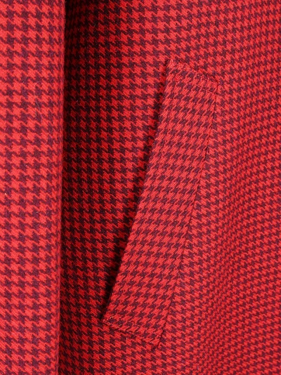 Shop Balenciaga Draped Checked Single In Red