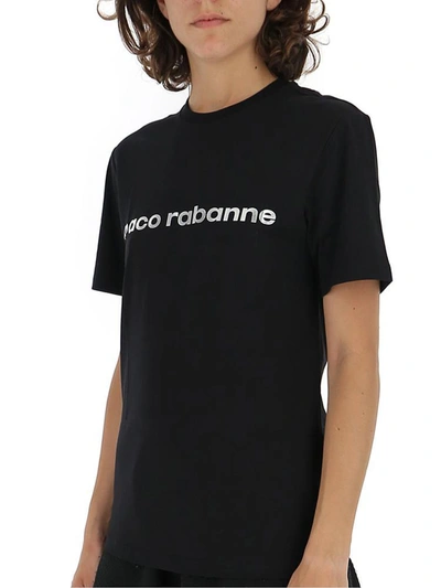 Shop Paco Rabanne Logo Printed T In Black
