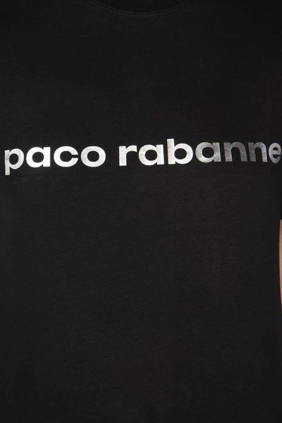 Shop Paco Rabanne Logo Printed T In Black