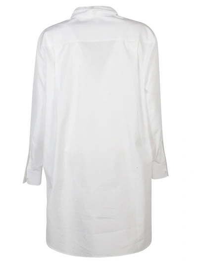 Shop Givenchy Pleated Asymmetric Shirt Dress In White