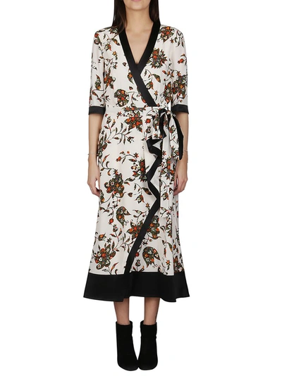 Shop Tory Burch Wrap Floral Dress In Multi