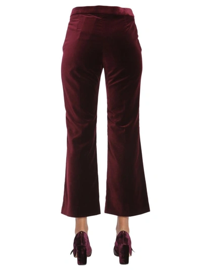 Shop Stella Mccartney Cropped Flared Pants In Red