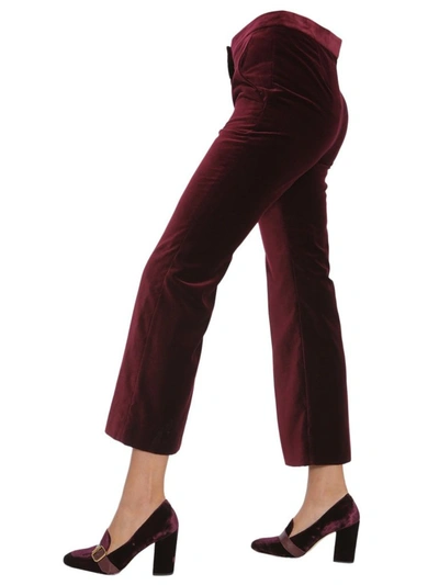 Shop Stella Mccartney Cropped Flared Pants In Red