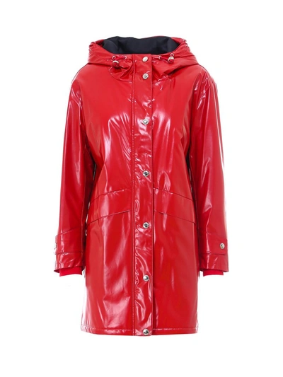 Shop Burberry Horseferry Print Coat In Red