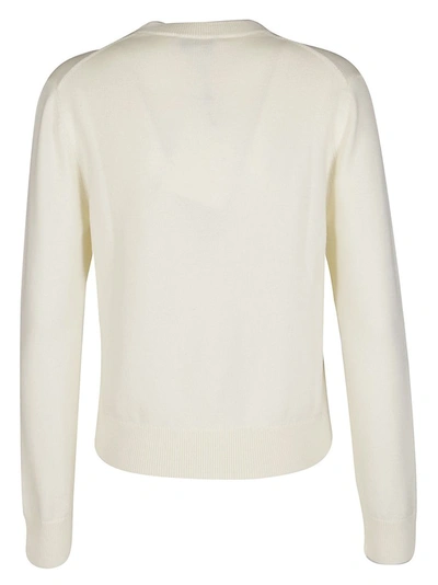 Shop Kenzo Logo Embroidered Sweater In White