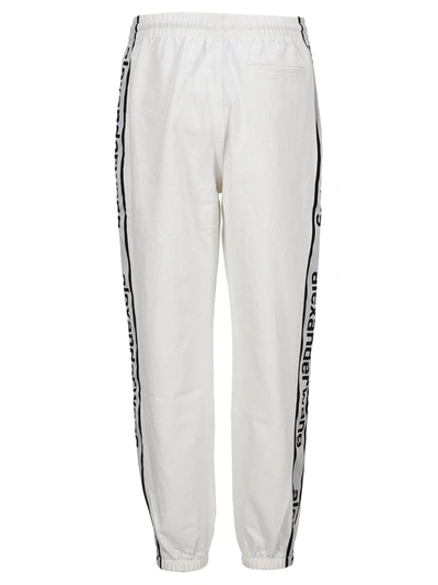 Shop Alexander Wang Logo Tape Jogger Pants In White