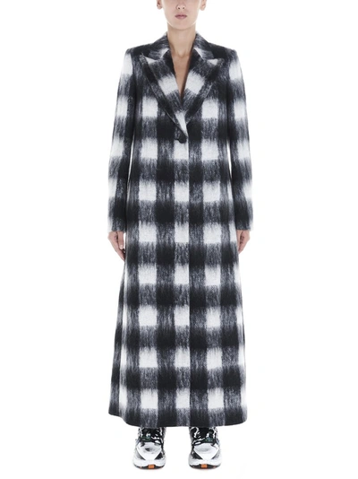 Shop Maison Margiela Checked Single Breasted Coat In Multi