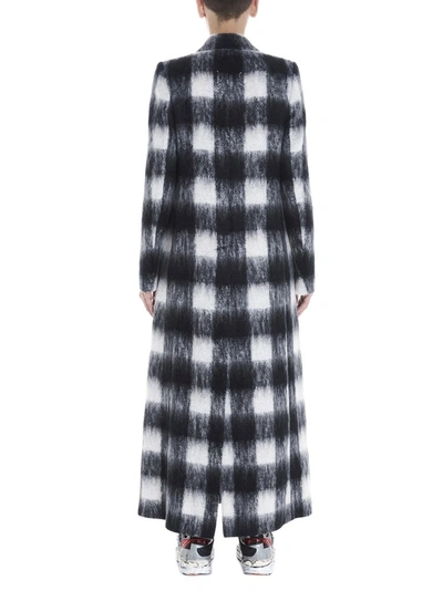 Shop Maison Margiela Checked Single Breasted Coat In Multi