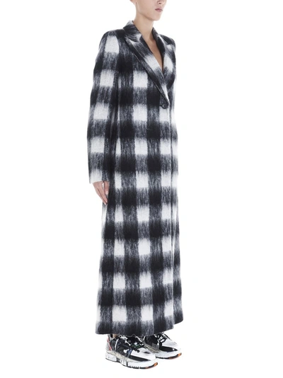 Shop Maison Margiela Checked Single Breasted Coat In Multi