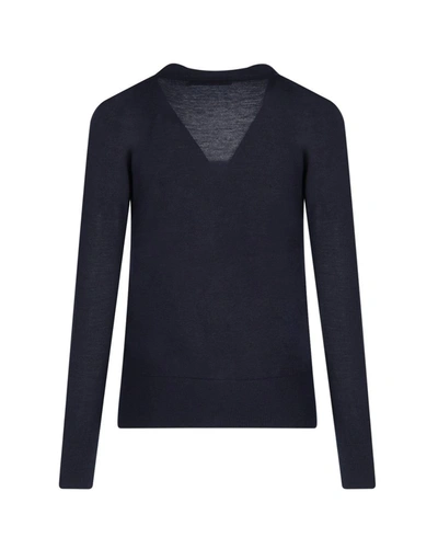 Shop Tory Burch Simone Buttoned Cardigan In Navy