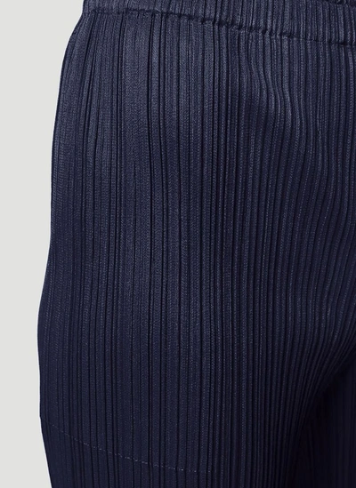 Shop Issey Miyake Pleats Please By  Pleated Pants In Blue