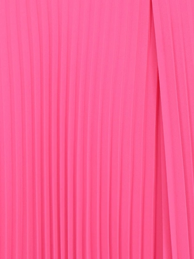 Shop Balenciaga Asymmetric Pleated Midi Skirt In Pink