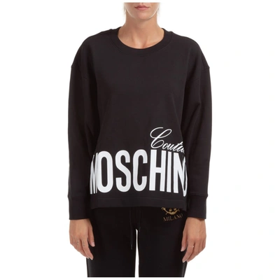 Shop Moschino Couture Logo Oversized Sweatshirt In Black