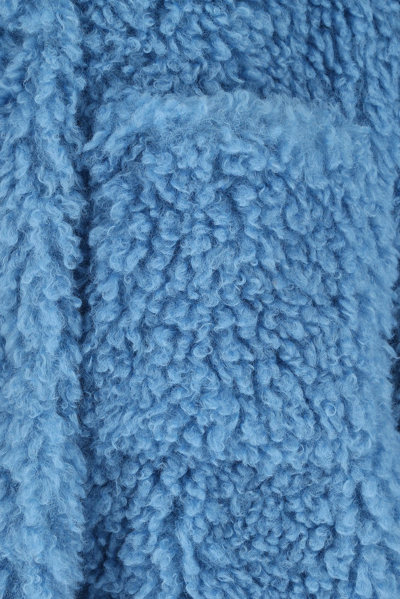 Shop Stella Mccartney Faux Fur Josephine Coat In Blue