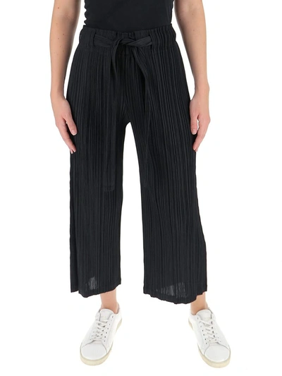 Shop Issey Miyake Pleats Please By  Pleated Trousers In Black