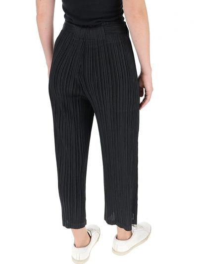 Shop Issey Miyake Pleats Please By  Pleated Trousers In Black