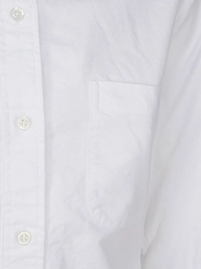 Shop Thom Browne Logo Patch Shirt In White