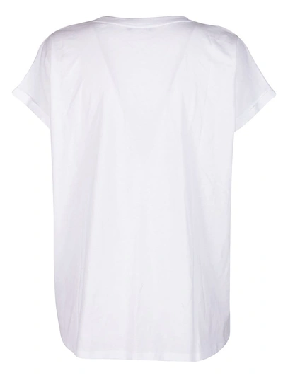 Shop Balmain Flocked Logo T In White