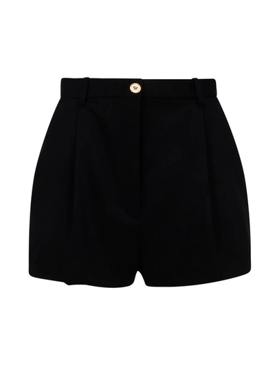 Shop Versace Tailored Shorts In Black