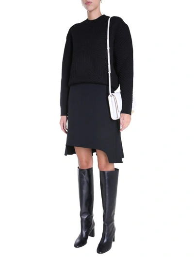 Shop Alexander Mcqueen Asymmetric Hem Skirt In Black