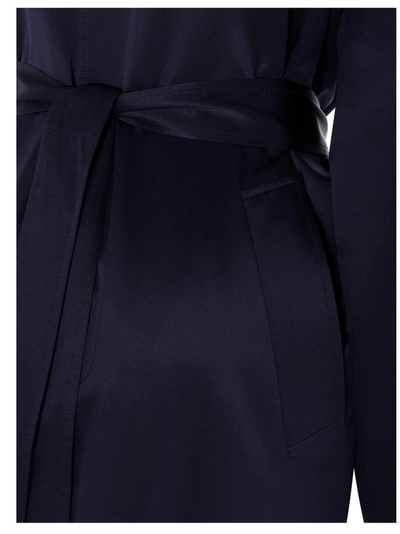 Shop Balenciaga Back To Front Coat Dress In Blue