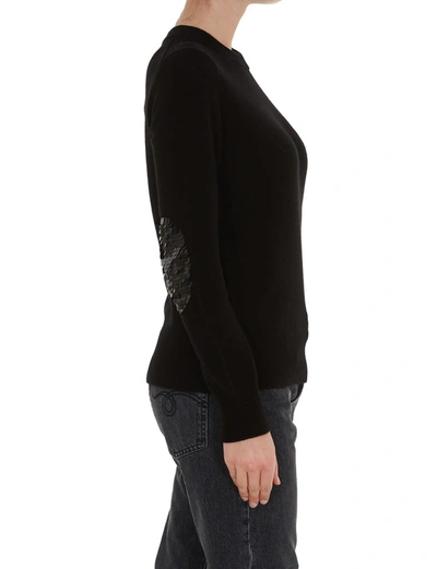 Shop Tory Burch Sequin Detailed Sweater In Black