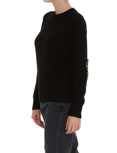 Shop Tory Burch Sequin Detailed Sweater In Black