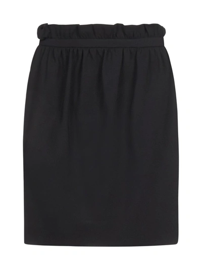 Shop Versace Elasticated Pencil Skirt In Black