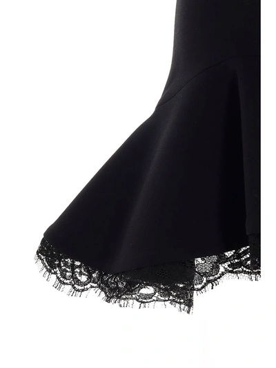 Shop Alexander Mcqueen Lace Trim Mini Skirt In Black