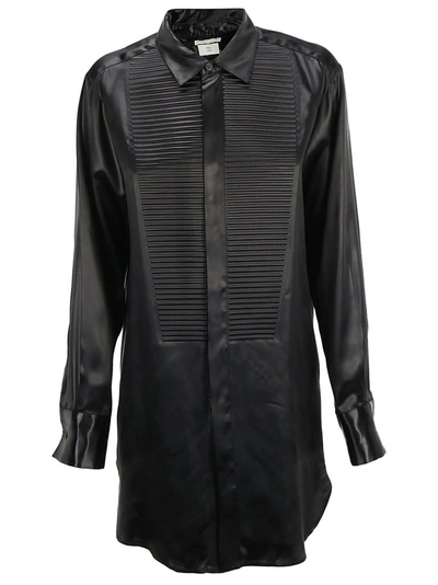 Shop Bottega Veneta Textured Front Shirt In Black