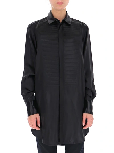 Shop Bottega Veneta Textured Front Shirt In Black