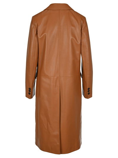 Shop Prada Oversized Coat In Brown