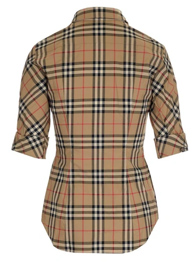 Shop Burberry Vintage Check Twill Shirt In Multi