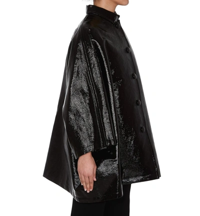 Shop Balenciaga Oversized Cocoon Coat In Black