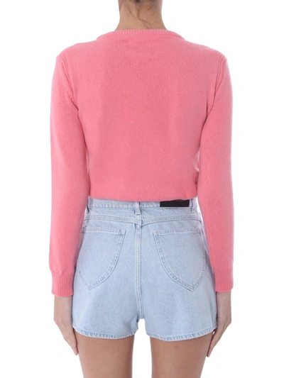Shop Alberta Ferretti Love Me Sequins Sweater In Pink