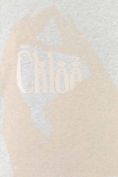 Shop Chloé Logo Printed Sweatshirt In Grey