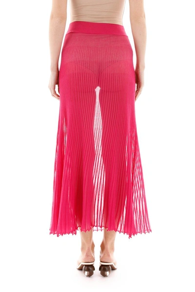Shop Jacquemus Helado Pleated Skirt In Pink