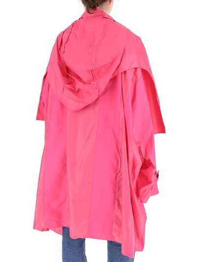 Shop Ambush Oversized Hooded Poncho In Pink